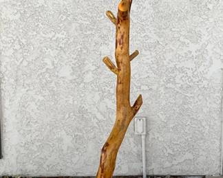 Rustic Log Coat Rack