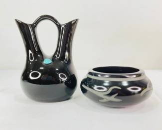 Blackware Native American Inspired Pottery