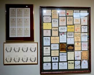 Framed Wine Labels