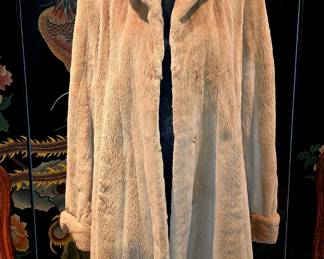 Pastel Sheared Mink 3/4 Coat
