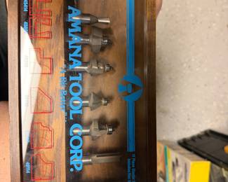 Woodworking tools, router bits, drill bits, saw blades, sanding belts, etc...