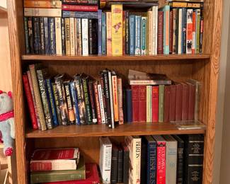 Miscellaneous Books, Solid wood bookshelves.