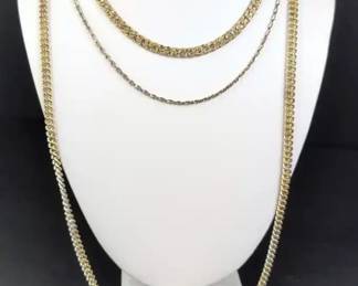 CS060 Sommeliers Wine Tastevin and Gold Tone Necklaces