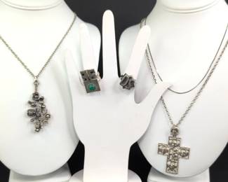 CS059 Silvertone Goth Jewelry