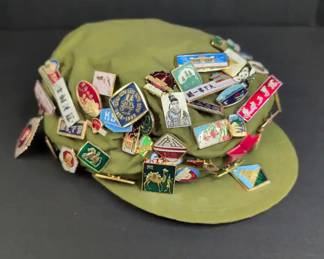 CS079 Chinese Red Army Cap with Commemorative Pins