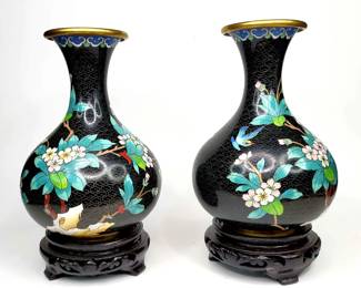 CS016 Chinese Cloisonne VasesPeoples Republic of China