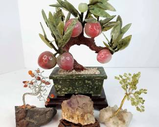 CS004 Gem and Glass Asian Bonsai and Wire Trees