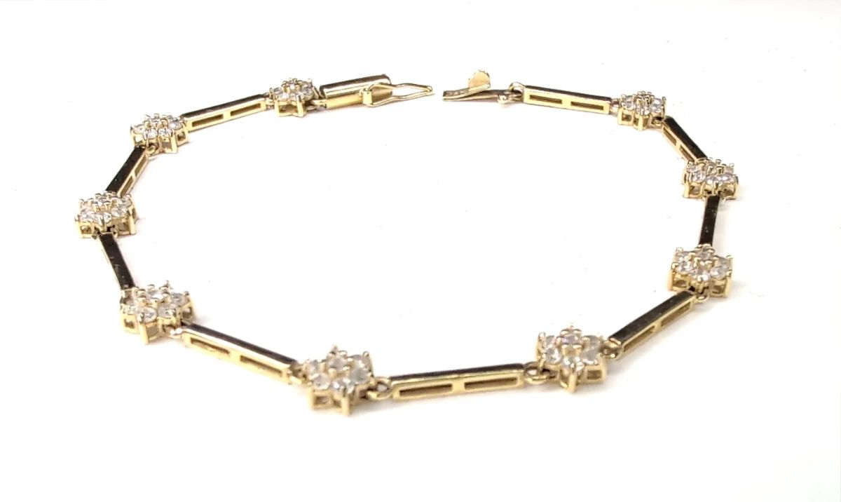 CT011 14K Gold Tennis Bracelet