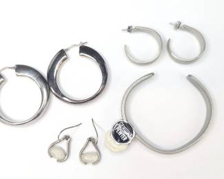 CT034 Earrings and Pewter Bracelet