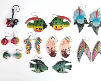 CS083 Novelty Beachy Island Wear Earrings and Charm