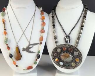 CS092 Gemstone Statement Jewelry, Necklaces