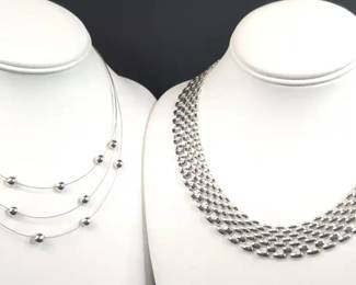 CT007 Silvertone Necklaces