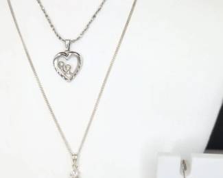CT002 Monet and Avon Sterling Silver Pendant Necklaces