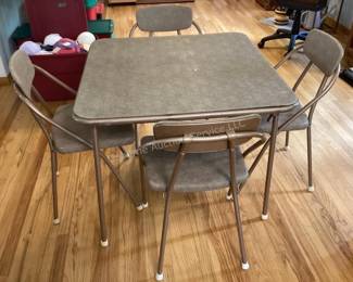 Vintage card table & chairs