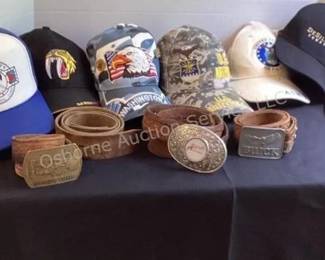 Hat collection, belt buckles