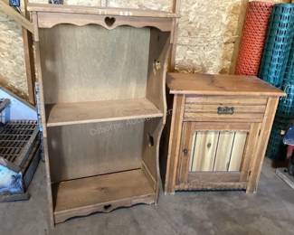 Bookcase & record player cabinet