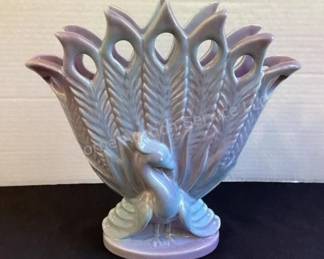 Royal Haeger peacock vase
