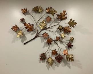 Metal art leaf sculpture
