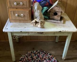 Porcelain top table & more