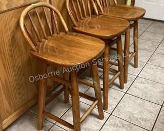 Oak bar stools