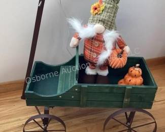 Decorative wagon & fall decor