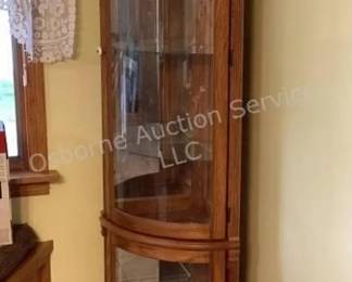 Corner curio cabinet