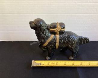 Cast iron dog bank