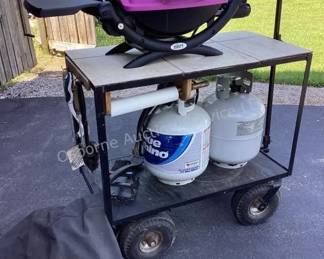 Grill cart, Weber grill & more
