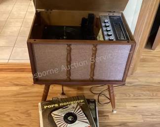 MCM record cabinet & records