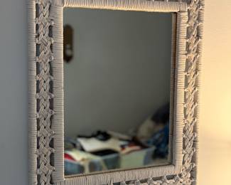 Wicker mirror