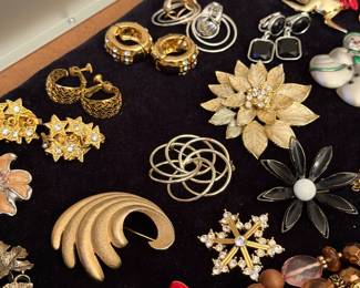 Brooches, pins