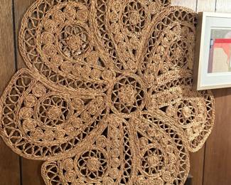Vintage floral wall hanging
