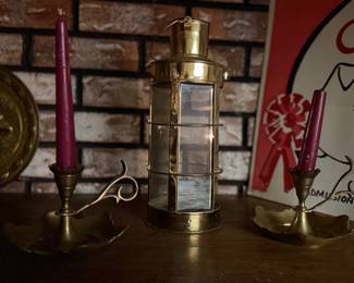 Brass candlestick holders