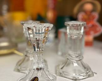 Crystal candle holders