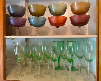 Vintage glassware, stemware