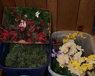 Christmas decor and flowers