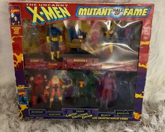 L.E.  And Numbered X-MEN Figurines - these have never been out of the box. These were sold in 1993. The box has been with me in a non-smoking home box is a little scratches here and there only because I’ve had to move the box numerous times in my moves.