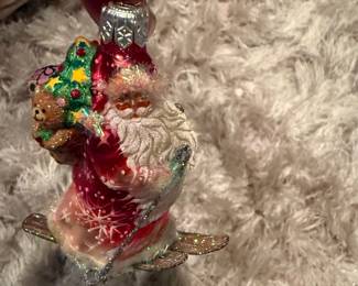 Patricia Bremen Santa Skiing  ornament