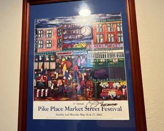 Vintage Pike Place Street Festival signed poster