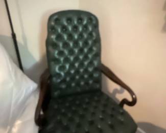 Tufted leather chair