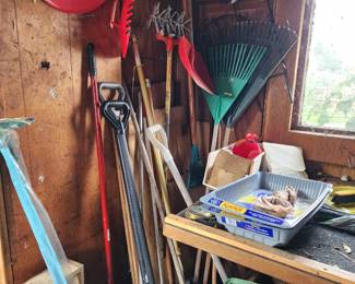 Rakes shovels