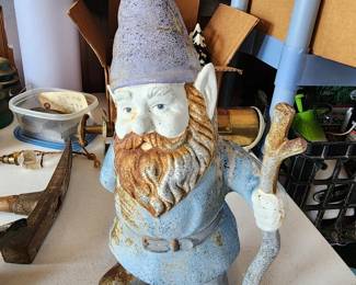 Cast iron garden gnome