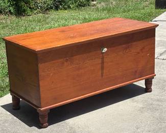 Incredibly clean & solid Antique Country blanket chest!