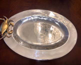 Vtg Crab Oval Serving Plate!