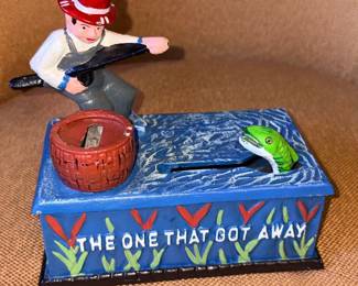 The One That Got Away Cast Iron Bank Reproduction!