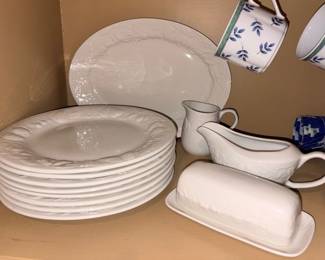 Fruit de Blanc White 8 Plates, Platter, Cream & Sugar & Butter Dish!