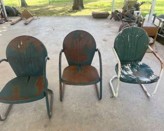 Vintage metal chairs