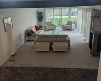 Living room furniture with chrome legs