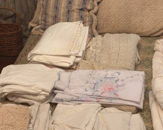 Crates and crates of elaborate Linens