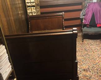 Antique three quarter length Sleigh Bed